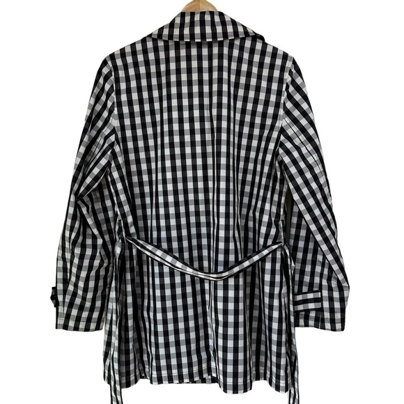 Chaps Black and White Check Rain Jacket, Large - Picture 4 of 8